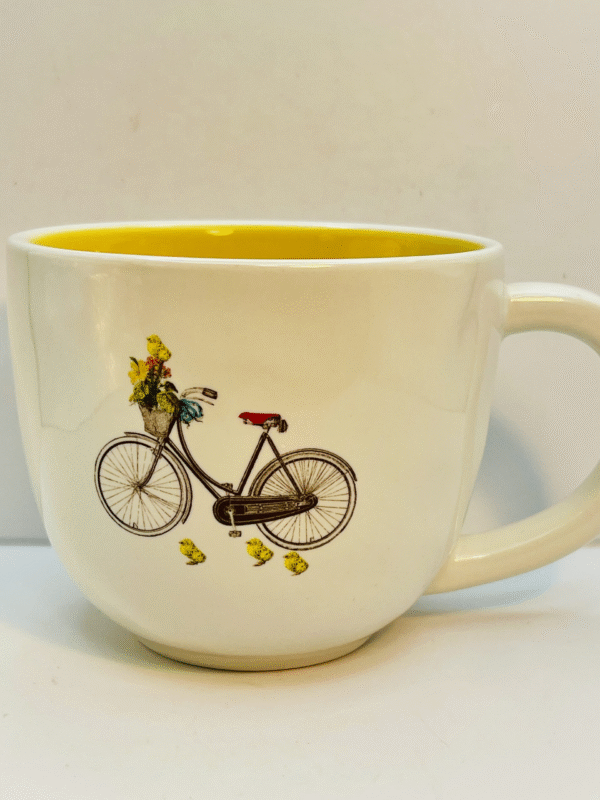 The Rae Dunn by Magenta Bicycle with Baby Chicks Ceramic Mug is the perfect #cupofmood to sip, dream and pedal on!