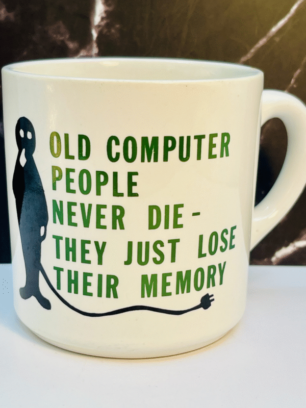 The Old Computer People Funny Mug is the perfect #cupofmood for anyone who remembers floppy disks, dial-up tones, and the glory days of Windows 95.