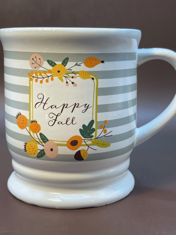 Celebrate the beauty of fall in style with our Striped Happy Fall Mug! It’s the perfect #cupofmood and a delightful addition to the spectacular fall drinkware collection.