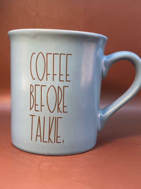 This Coffee Before Talkie Mug by Love Your Mug is the perfect #cupofmood to remind people not to talk to you before you’ve had your coffee.