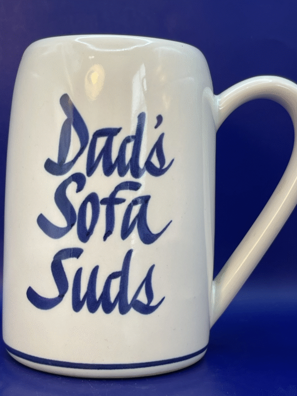 This jumbo 20-ounce ceramic masterpiece is not just a mug. It’s a declaration of Dad’s sovereignty over the sofa kingdom.