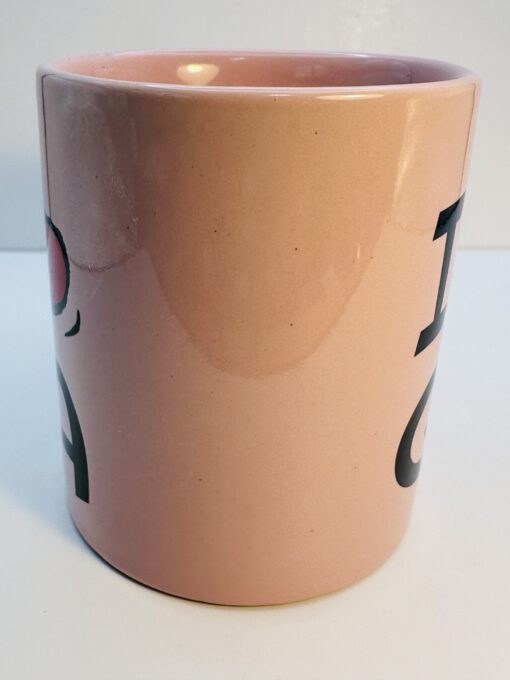 Pink ceramic Georgia mug collectible travel gift