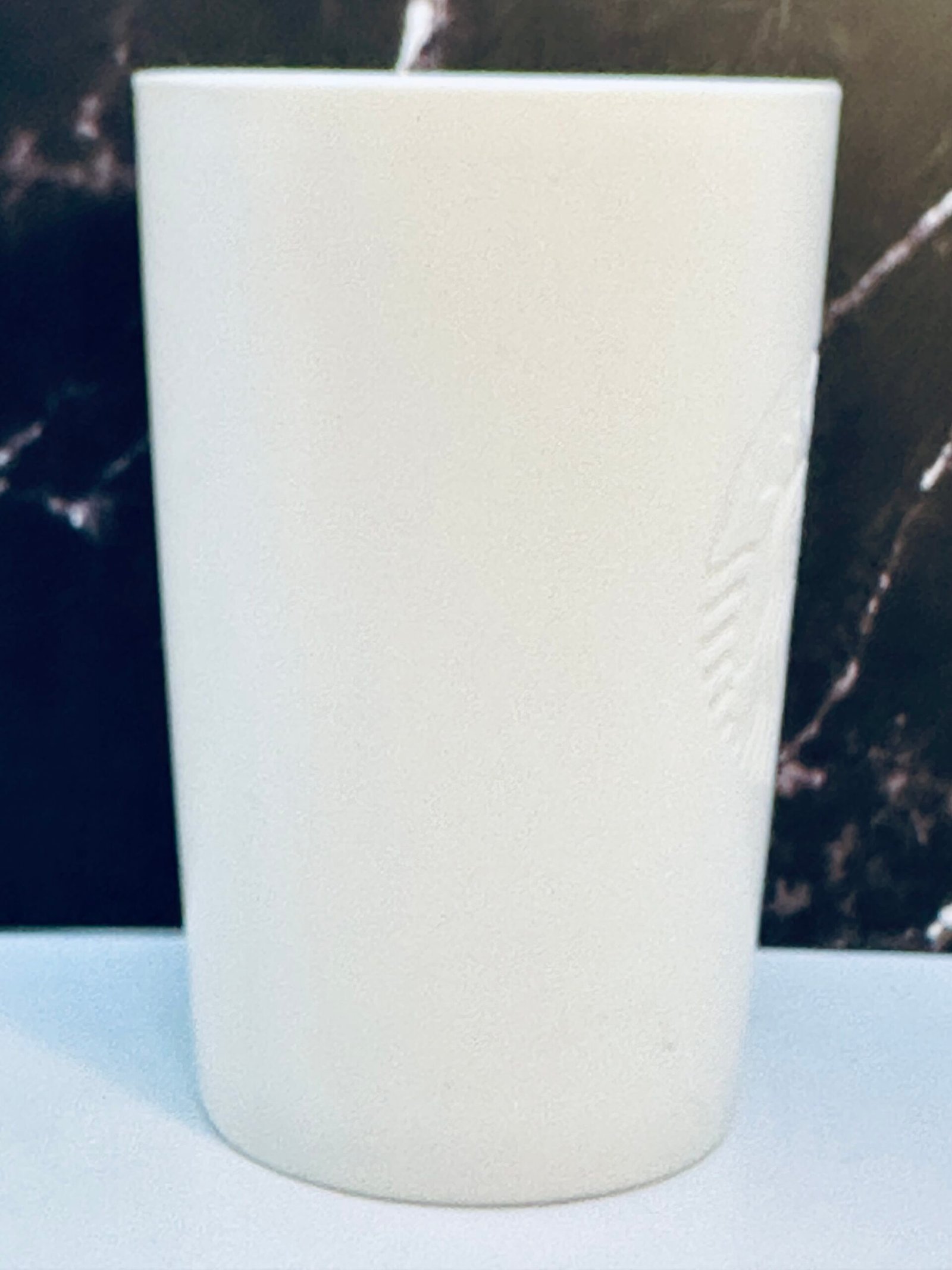 Embossed Starbucks Siren logo white mug