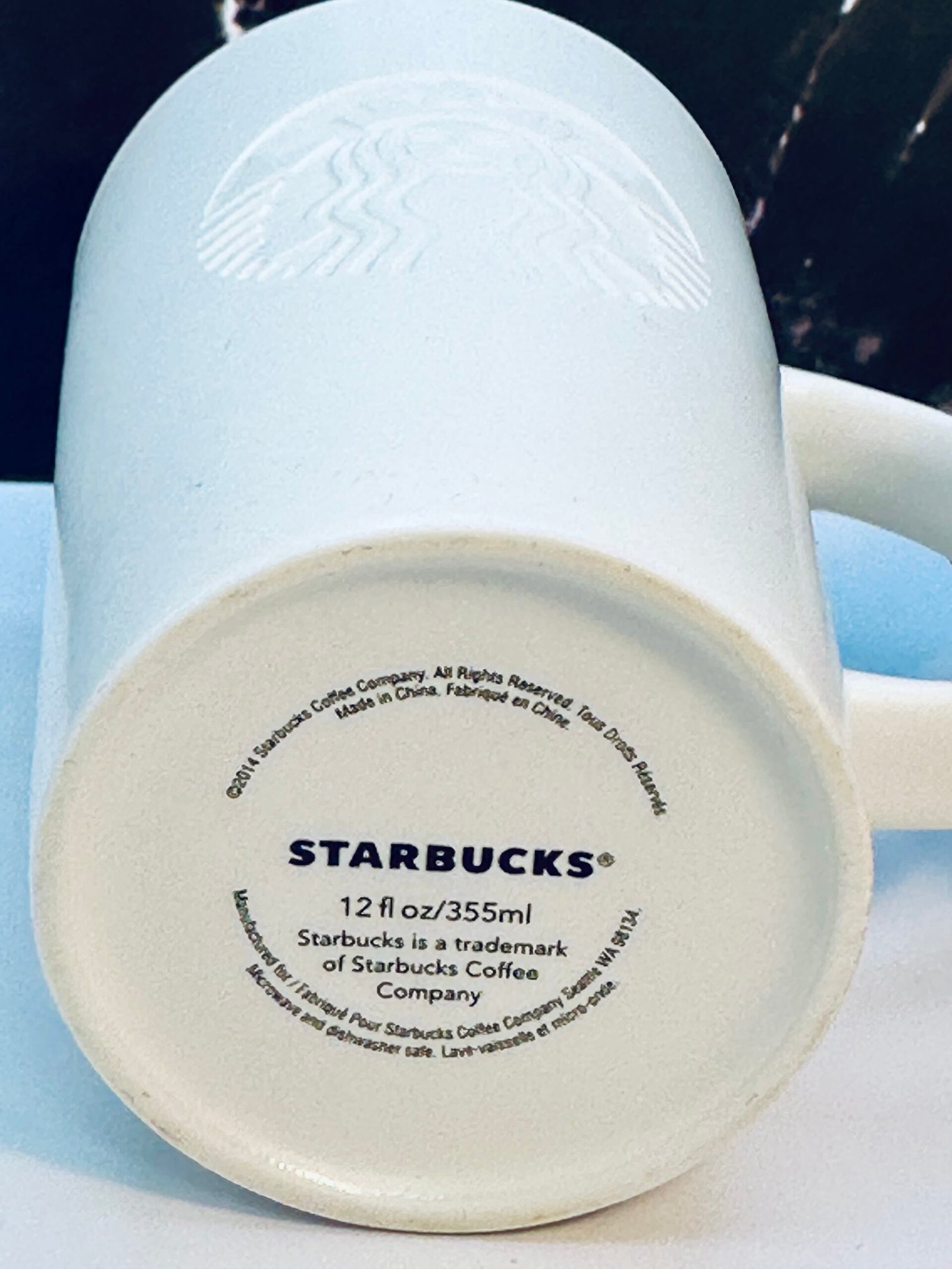 Matte white Starbucks coffee mug
