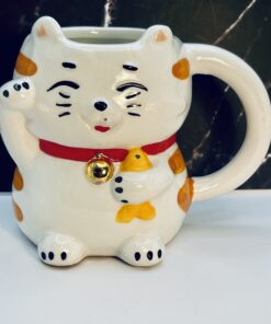 Maneki Neko Lucky Cat Ceramic Mug