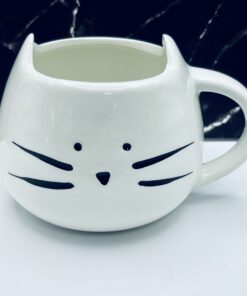 White Cat Ceramic Coffee Mug