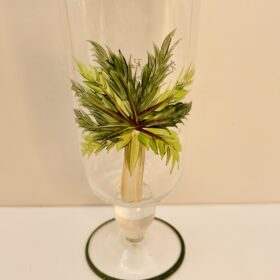 Florida Royal Palm Hand-Painted Wine Goblet front view