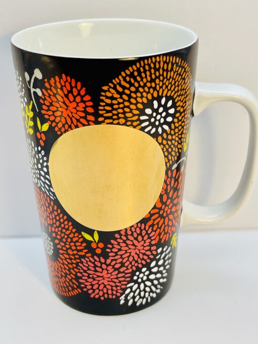 Starbucks 2014 Dot Collection Floral Mug front view