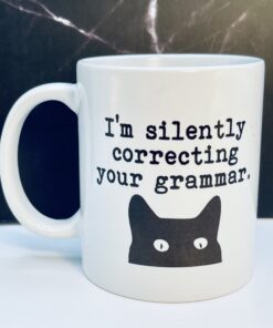 Grammar humor mug gift for teachers