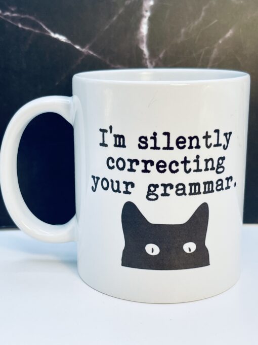 Grammar humor mug gift for teachers