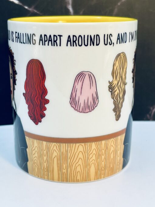 Funny Moira Rose mug with wig design