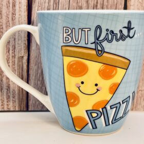 16 oz funny coffee mug for pizza lovers