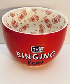 Our Name Is Mud TV Binging Bowl red stoneware