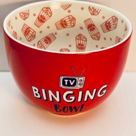 Our Name Is Mud TV Binging Bowl red stoneware