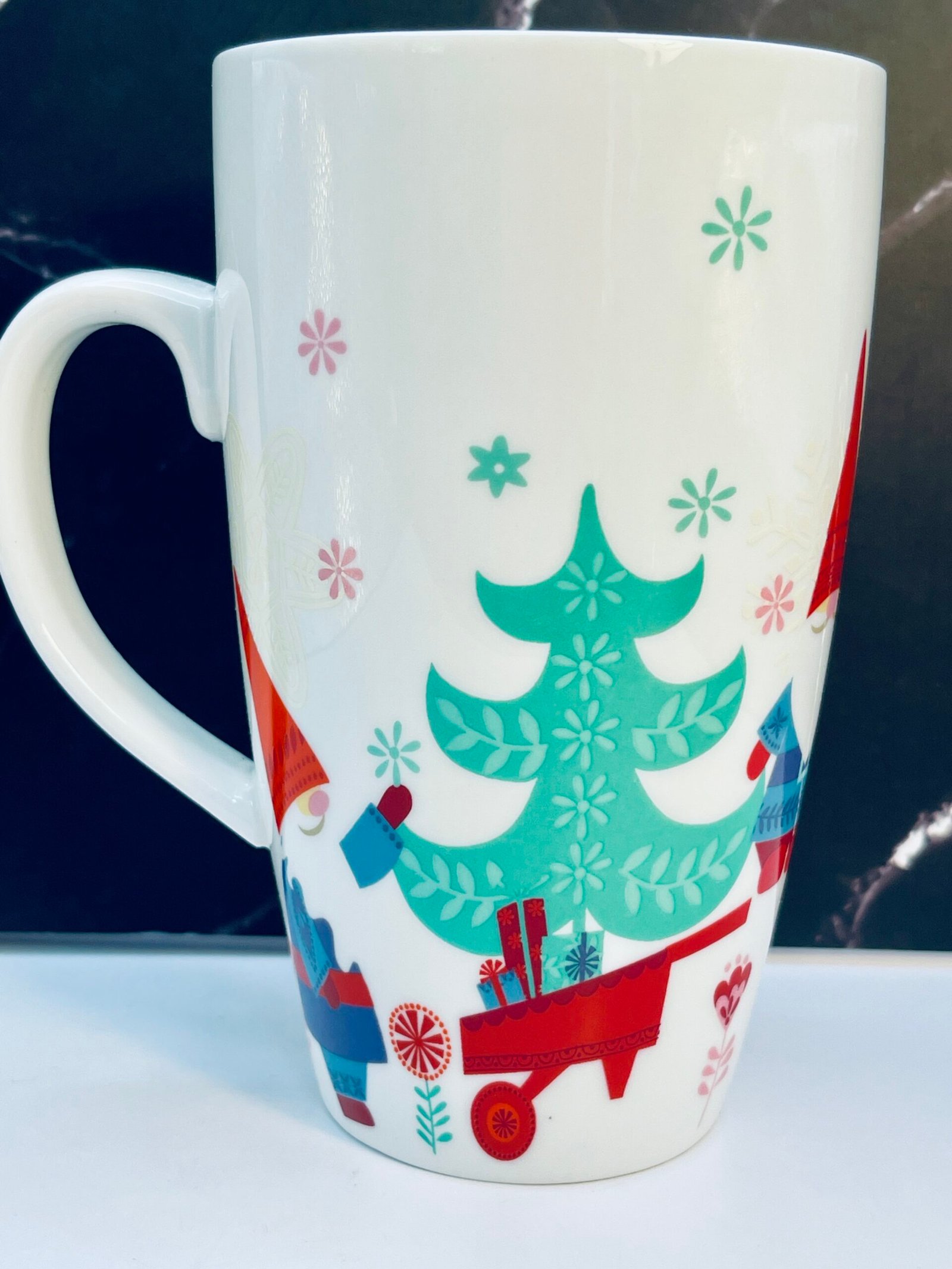 Rolling With My Gnomies Latte Mug holiday gnome design