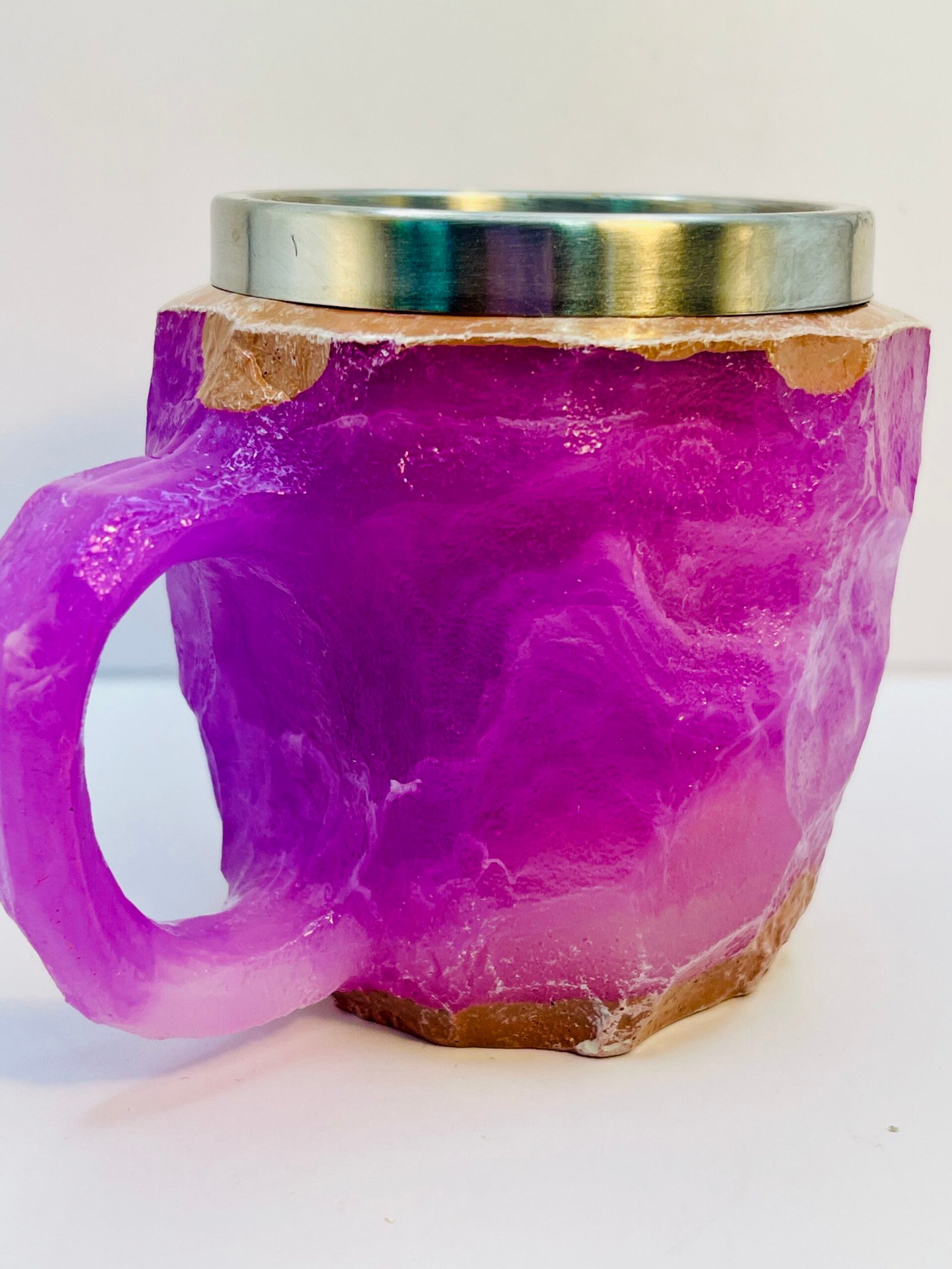 3D crystal-look purple mug