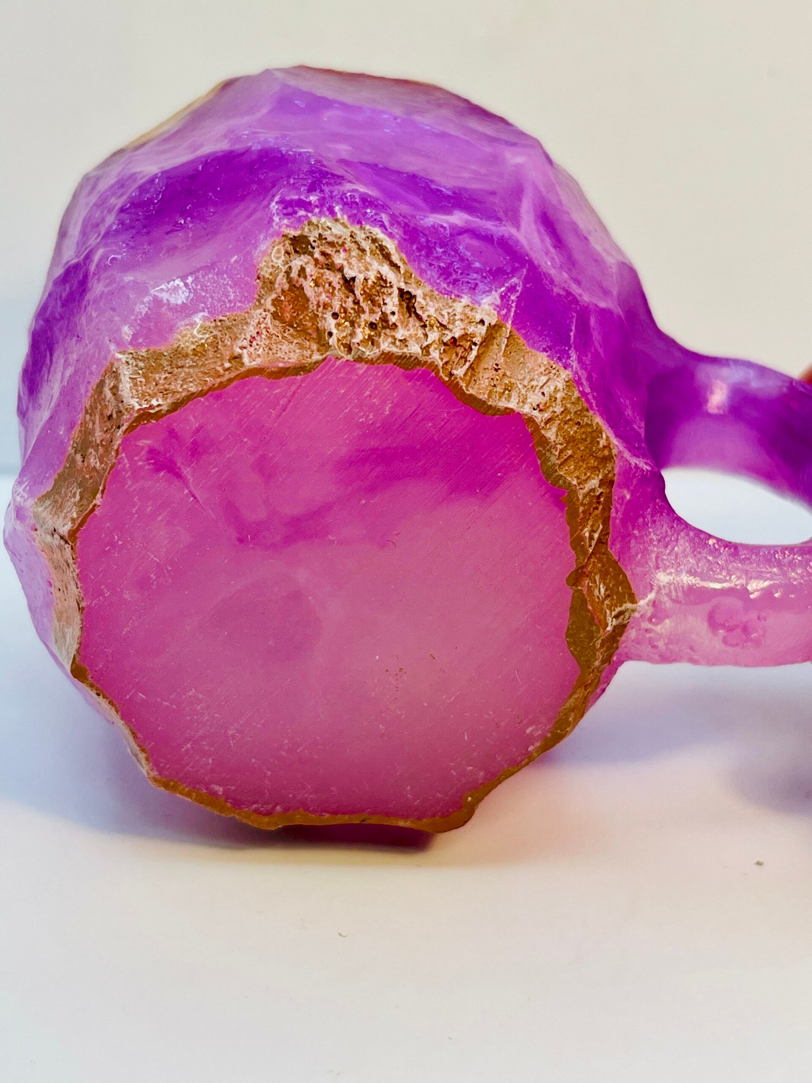 Faux crystal resin coffee cup