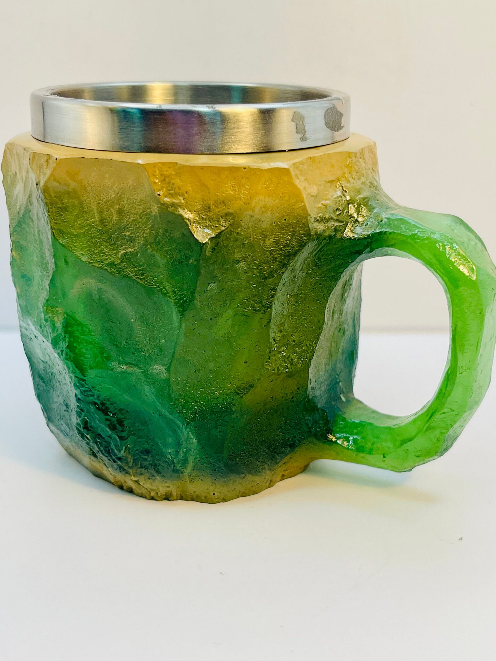 3D green crystal-style mug for espresso