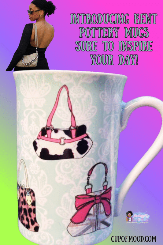 Sip in style with the Kent Pottery Handbags Coffee Mug—porcelain craftsmanship featuring colorful handbag designs. Perfect for collectors and fashion lovers.