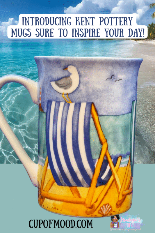 Bring the beach home with the Coastal Bliss Kent Pottery Beach Chairs Mug—crafted from fine porcelain and featuring charming seaside art. Perfect for beach lovers and collectors.