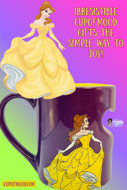 Disney Belle heart shaped coffee mug for Disney fans