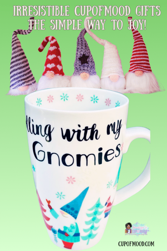 Rolling With My Gnomies latte mug with gnome design