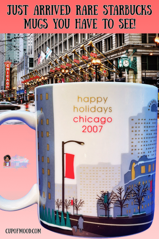 Celebrate the holidays with the 2007 Starbucks Chicago Holiday Mug!  It’s the perfect #cupofmood featuring the iconic Michigan Avenue in holiday splendor.