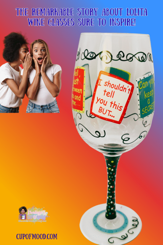 This Lolita Gossip Wine Glass with Recipe is the perfect #cupofmood for the special Gossip in your life who loves hand painted Lolita wine glasses.
