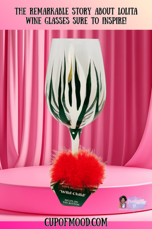 This Lolita Wild Child Wine Glass with Recipe is the perfect #cupofmood for the wild child who loves Zebra print and Lolita wine glasses.