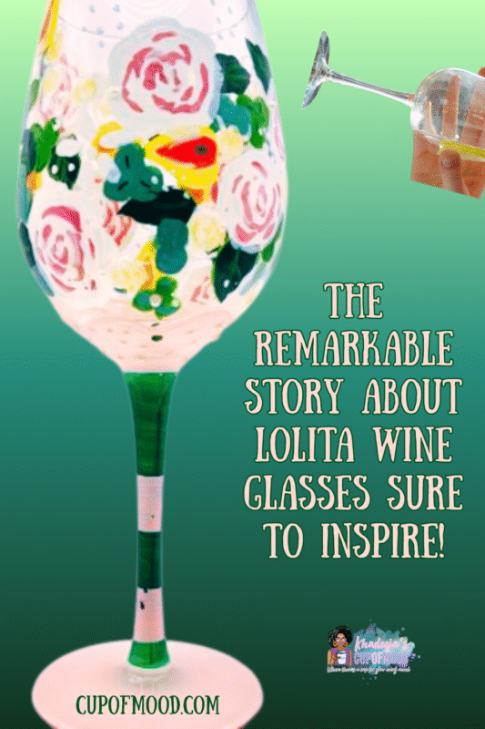 This Lolita Bridal Bouquet Wine Glass with Recipe is the perfect #cupofmood for a soon to be bride who is also a fan of fabulous Lolita wine glasses.