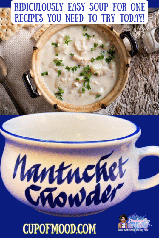 Uncover the charm of the seas with this Rare Nantucket Chowder Mug by Clay Design. It’s the perfect #cupofmood to hold your favorite chowder.