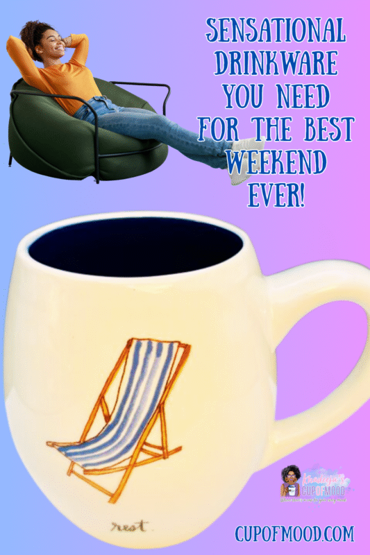 The Rae Dunn Rest Navy Blue Ceramic Mug is the perfect #cupofmood and reminder to slow down, recharge, and enjoy a moment of peace.