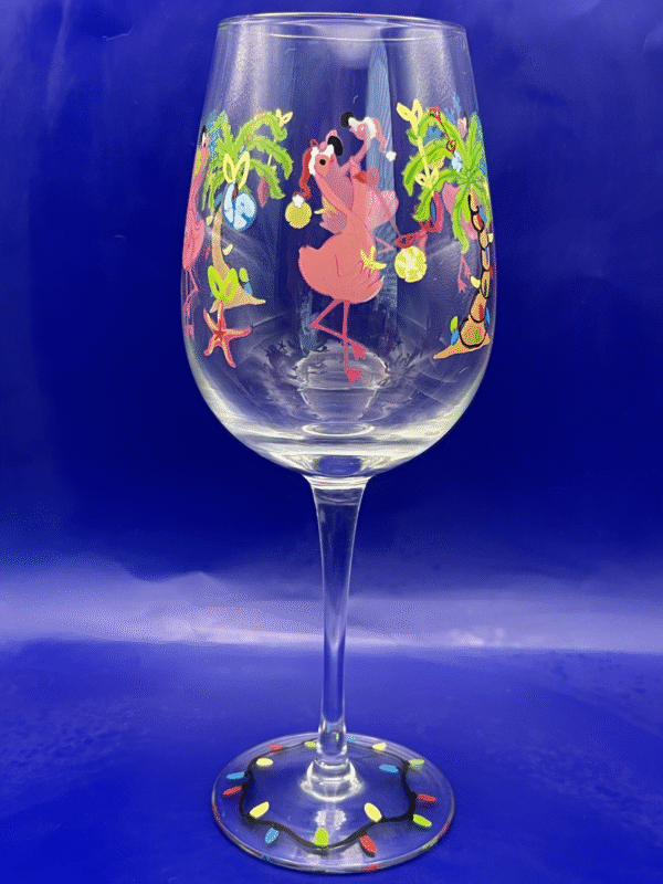 Add a touch of tropical flair to holiday festivities with this Flamingo Christmas Party Wine Glass! It’s the perfect #cupofmood with festive cheer.