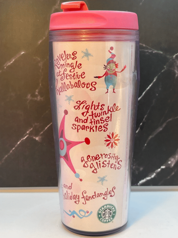 Unwrap the magic of the holidays with the 2004 Starbucks Pink Holiday Travel Tumbler! It’s the perfect #cupofmood and a festive celebration.