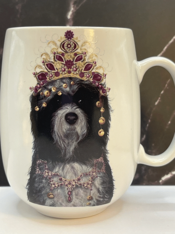 Let your love for dogs reign supreme with the Tibetan Terrier Jumbo Mug. It’s the perfect #cupofmood to this regal pup brighten your day!
