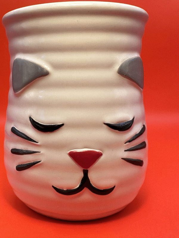This 3D Cat Mug has a cute cat face and a helpful handwarmer handle. It’s made by Willow Street Design and is the perfect #cupofmood for cat lovers.