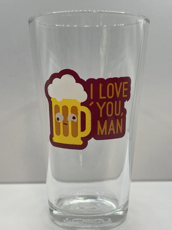 Raise your glass to brotherhood, good times, and hoppy memories with the Love You Man Pint Glass! It’s the perfect bromance #cupofmood.