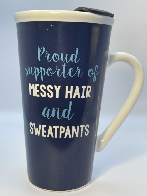 This Messy Hair Latte Mug is the perfect #cupofmood for people who take pride in certain things. You know, things like Messy Hair and Sweatpants.