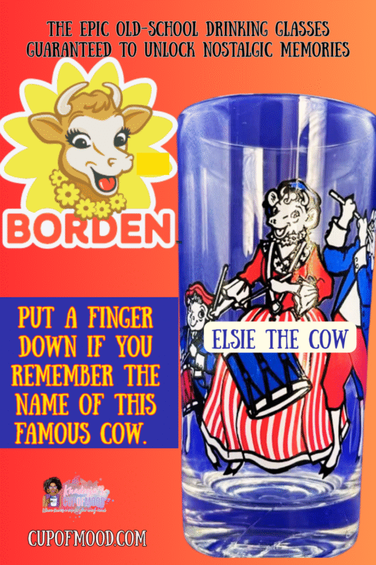Elsie the Cow Bi-Centennial Glass – 1976 patriotic milk collectible glass.
