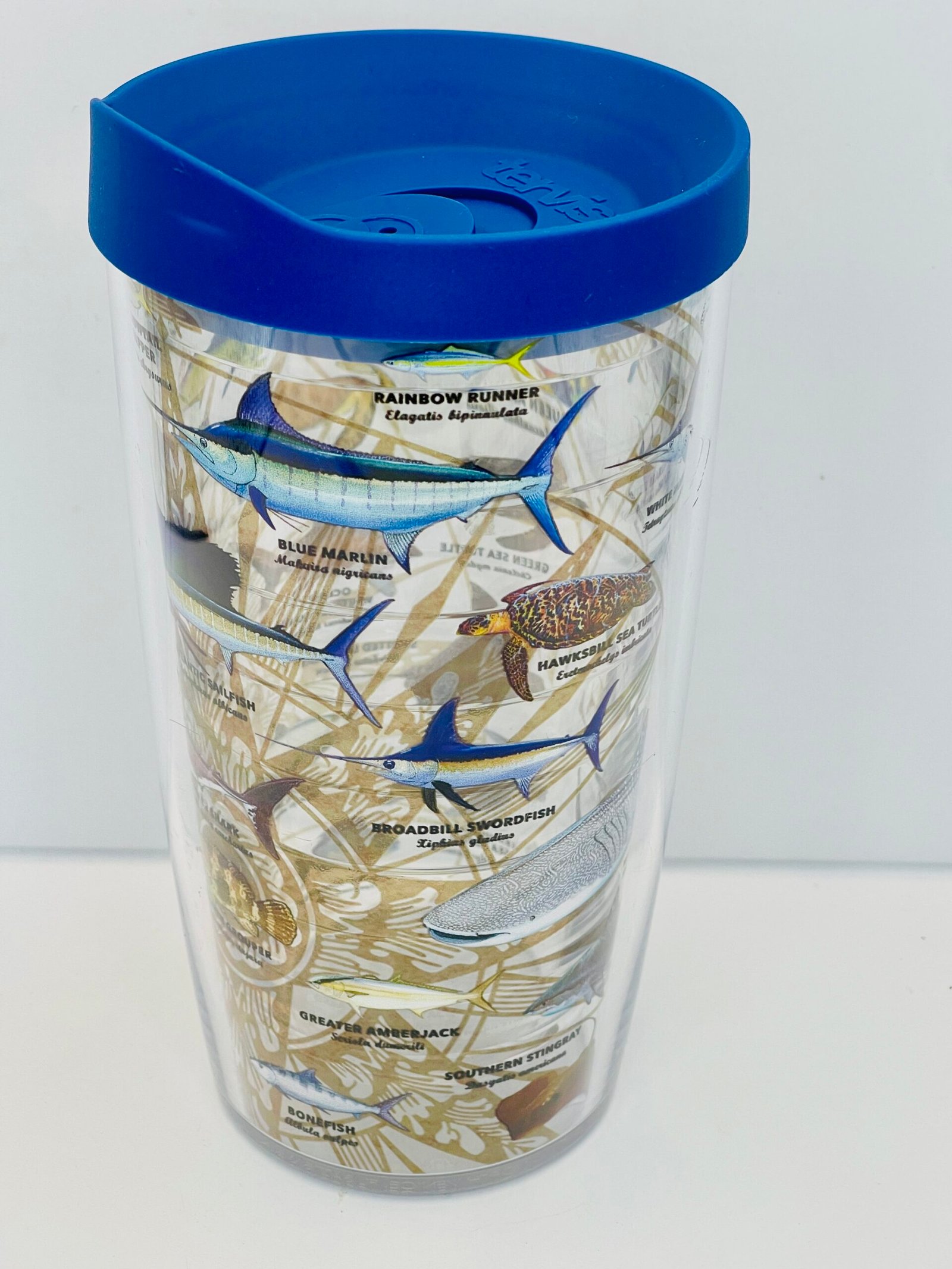 Ocean-themed Guy Harvey Tervis tumbler with fish design