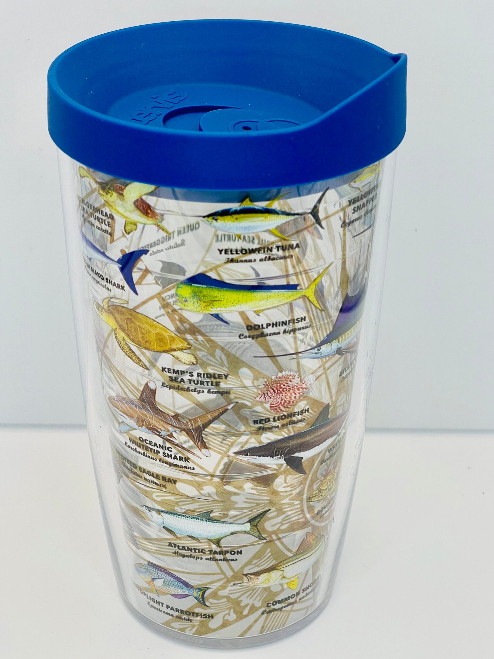 Guy Harvey Charts Fish Tervis Tumbler close-up