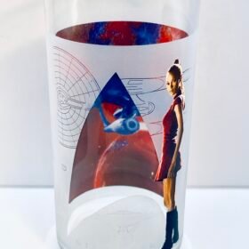 Zoe Saldaña Uhura glass from 2008 Star Trek