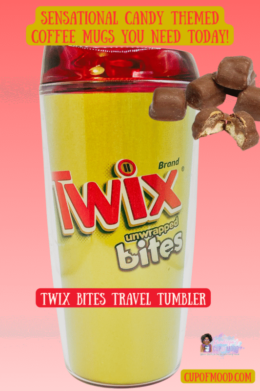 Craving something sweet on the go? Look no further than the Twix Bites Travel Tumbler! It’s the perfect #cupofmood for Twix candy lovers.