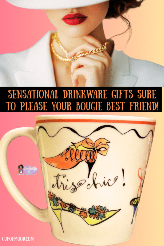 Rosanna Très Chic stylish mug with chic shoe graphics