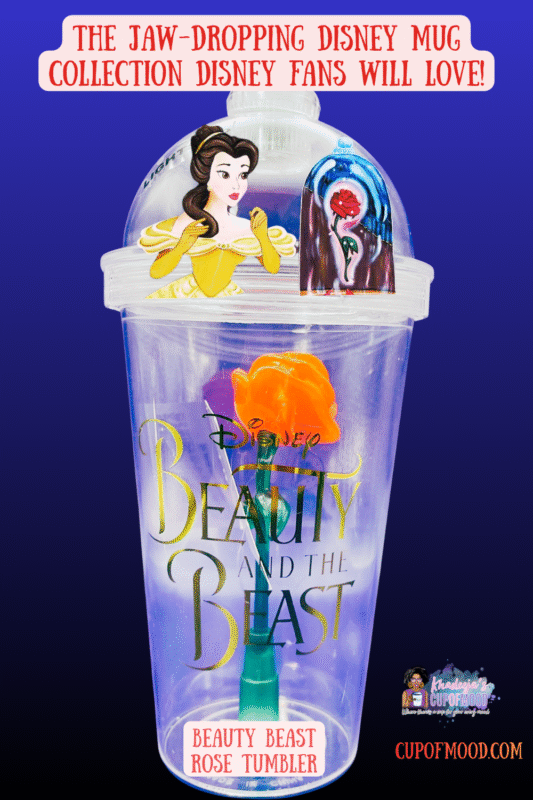 Beauty and the Beast rose light-up tumbler—Disney movie tumbler.