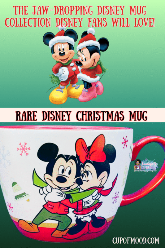 Indulge in the joyous spirit of the season with this rare Disney Christmas Mug by the Disney Store!