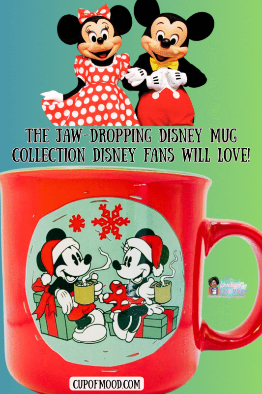 Christmas Mickey and Minnie holiday coffee mug—Disney Christmas mug.