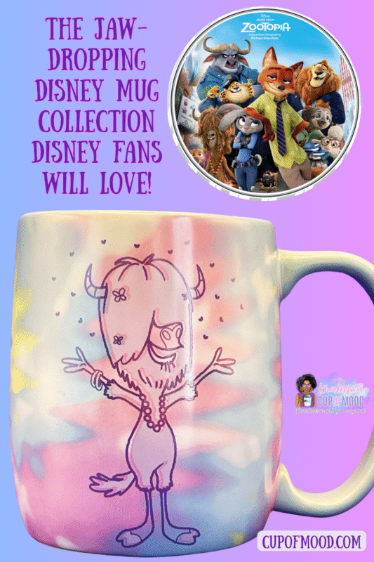 Disney Good Vibes Only mug featuring Yax from Zootopia—iridescent mug.