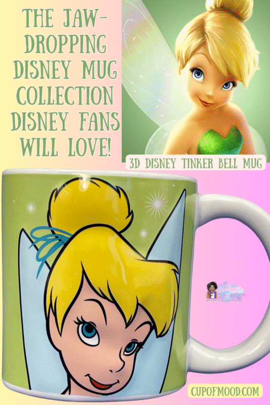 Sparkle up your mornings with our 12-ounce green 3D Tinker Bell Mug! It’s the perfect #cupofmood that brings the enchanting world of Tinker Bell to life.