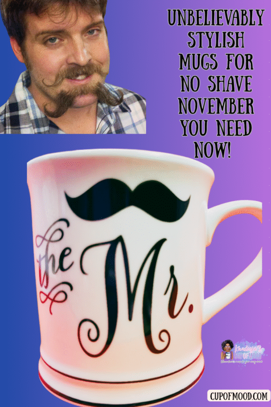The Mr. Mug with mustache design – stylish coffee mug for him